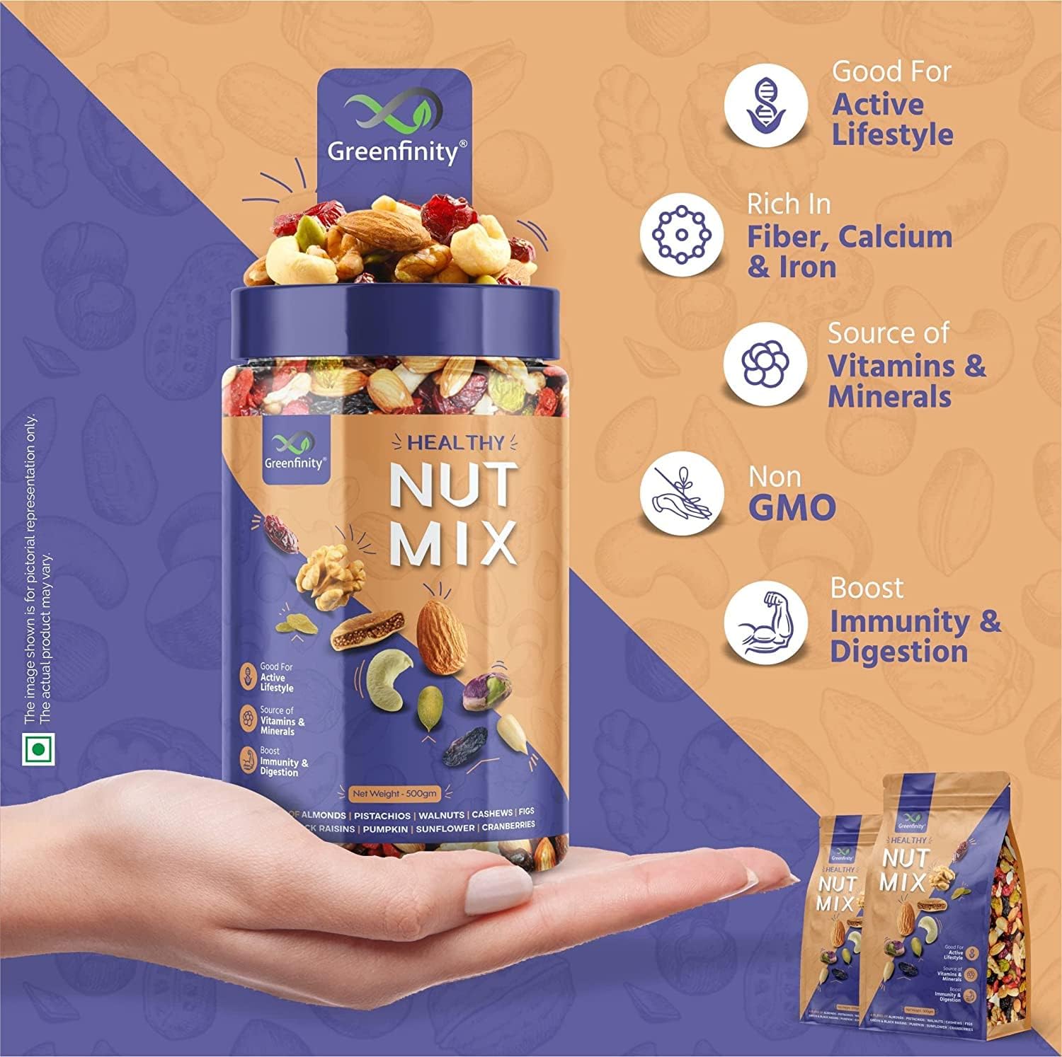 GreenFinity Premium International Healthy Nutmix 1Kg